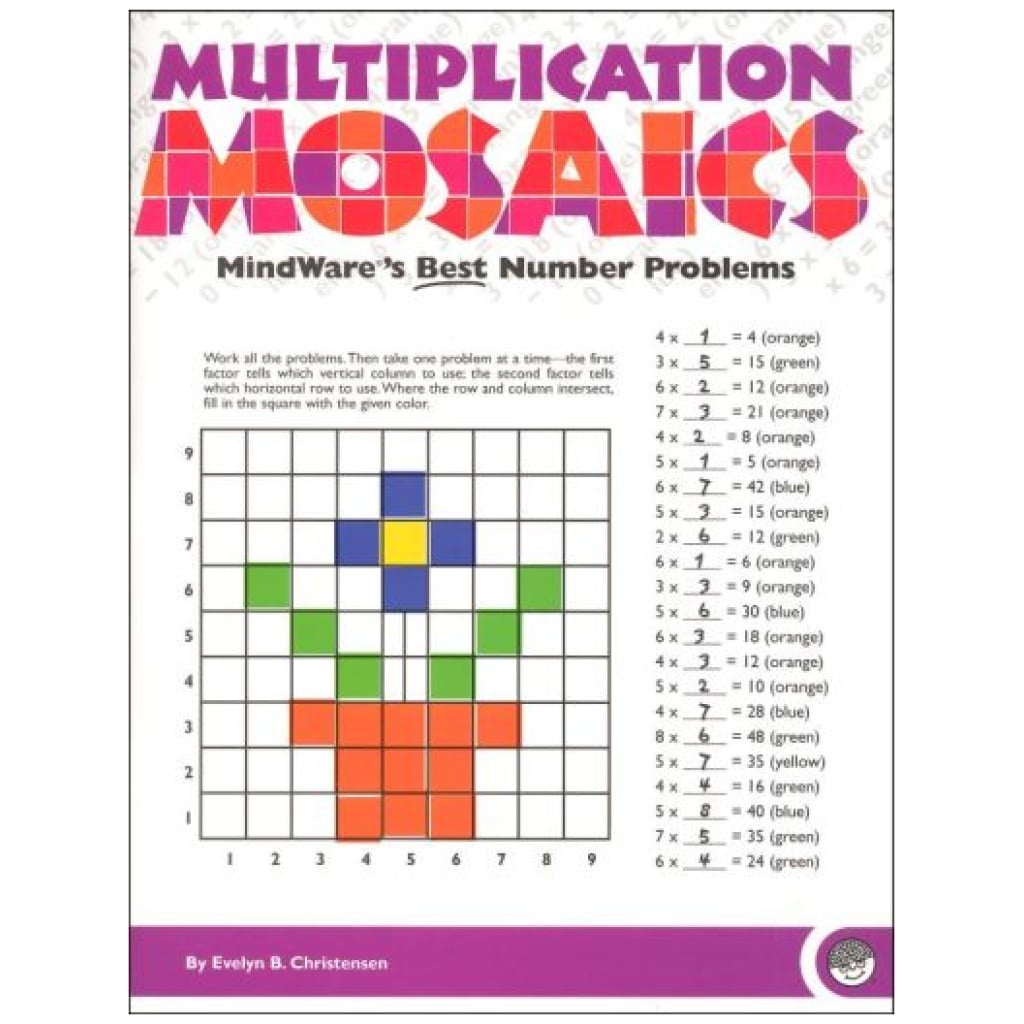 a mosaic puzzle with a flower in a pot