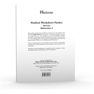 Horizons - Grade 3 Math Student Worksheet Packet