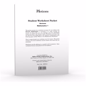 Horizons - Grade 1 Math Student Worksheet Packet