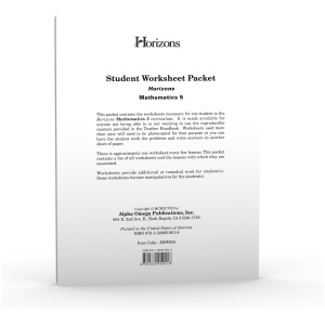 Horizons - Grade 5 Math Student Worksheet Packet