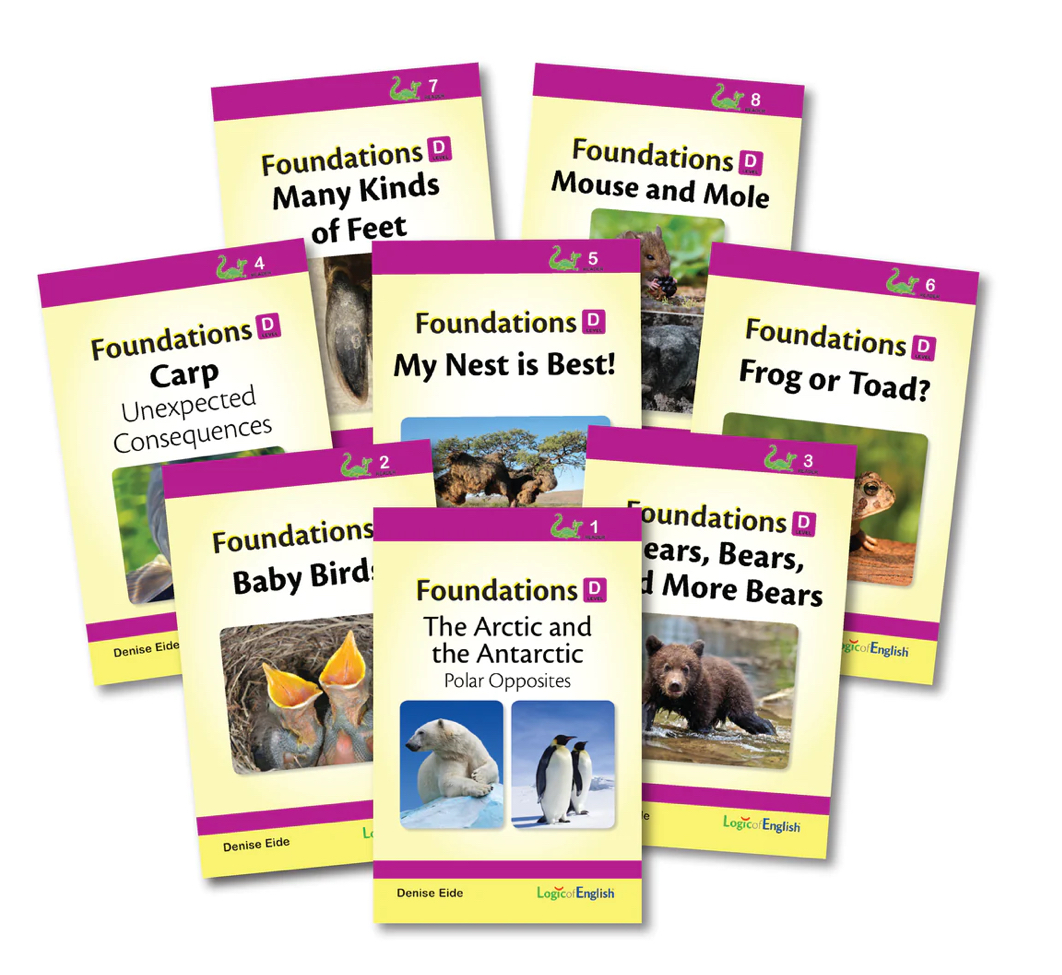 several books with pictures of animals