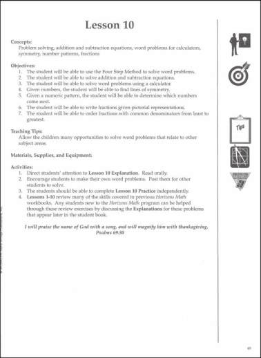Horizons - Math 5 (Teacher Guidebook) - Image 3