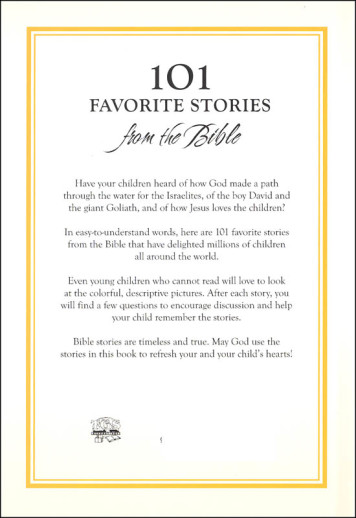 MasterBooks - 101 Favorite Stories From The Bible - Image 2