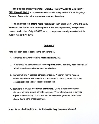 Easy Grammar Systems - Daily Grams Grade 3 (Teacher Edition) - Image 4
