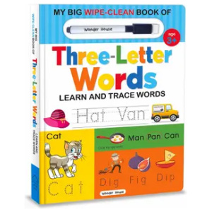 My Big Wipe & Clean Book Of 3 Letter words For Kids
