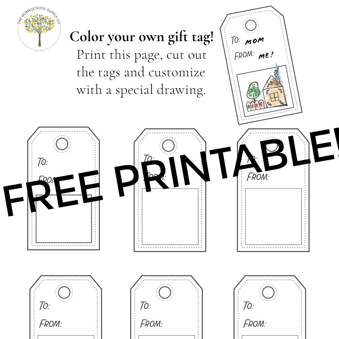 Winter Freebie - Personalized gift tags printable