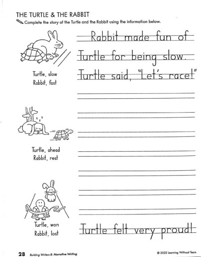Learning Without Tears - Building Writers Student Workbook B (1st Grade) - Image 5