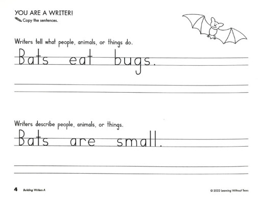 Learning Without Tears - Building Writers Student Workbook A (Kindergarten) - Image 4