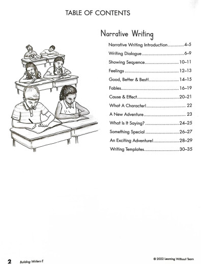 Learning Without Tears - Building Writers Student Workbook E (4th Grade) - Image 2