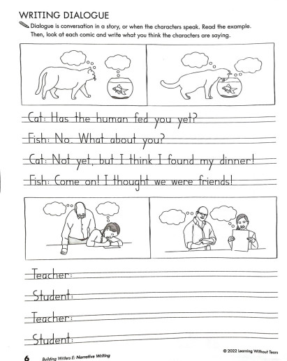 Learning Without Tears - Building Writers Student Workbook E (4th Grade) - Image 4