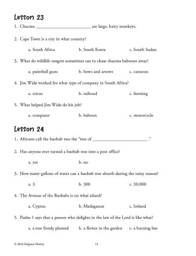 Notgrass - Our Great Big World (Lesson Review) - Image 3