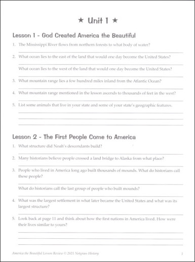 Notgrass - America The Beautiful (Lesson Review) - Image 2