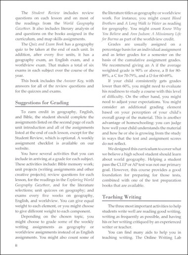 Notgrass - Exploring World Geography (Guide For Parents And Answer Key) - Image 3