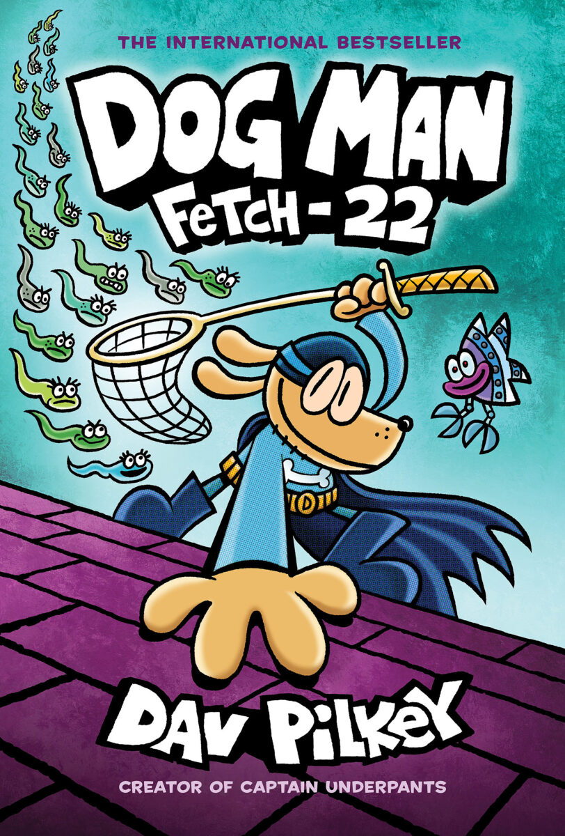 a cartoon of a dog catching worms