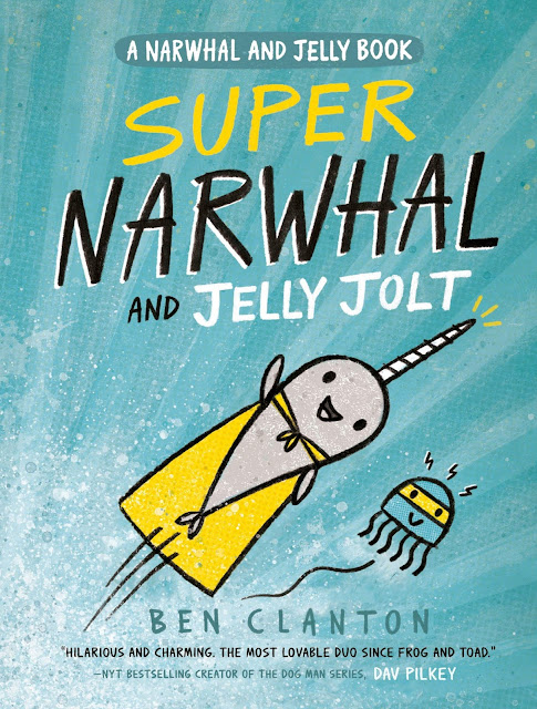 a book cover with a narwhal and jellyfish