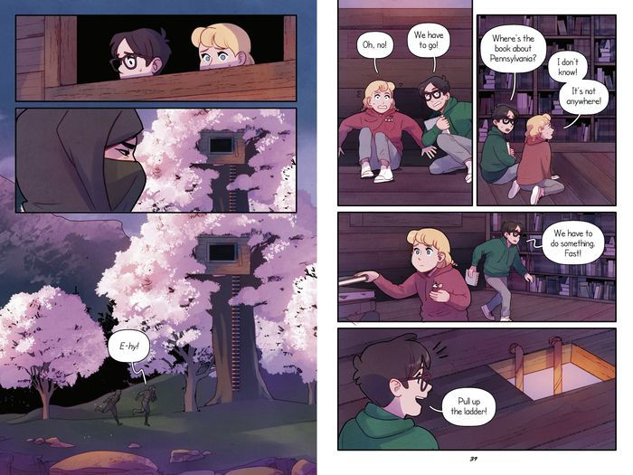 a comic page of a boy and girl