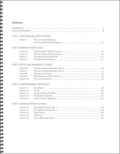 a spiral bound book with text