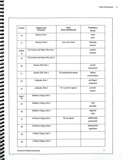 a spiral bound notebook with text