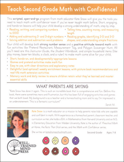 Well-Trained Mind Press - Math With Confidence (Second Grade) Instructor Guide - Image 2