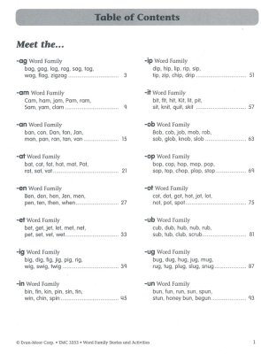 Evan Moor - Word Family (Level A) Stories And Activities - Image 2