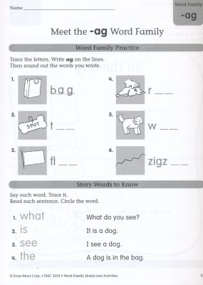 Evan Moor - Word Family (Level A) Stories And Activities - Image 3