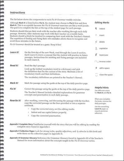Fix It! Grammar - Level 2 Town Mouse And Country Mouse (Teacher's Manual) - Image 4