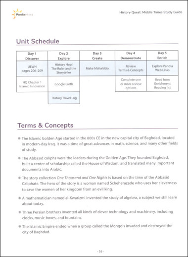Pandia Press - History Quest (Middle Times) Study Guide - Image 6
