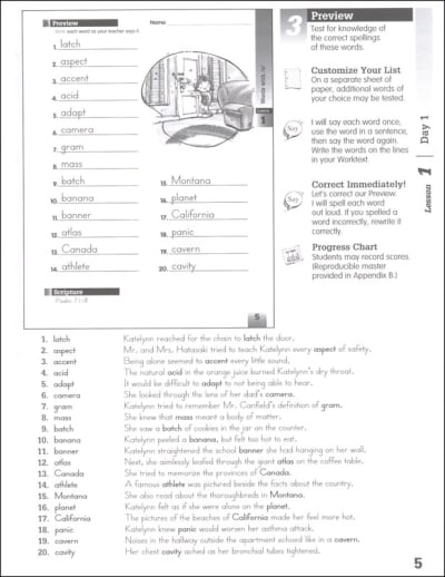 A Reason For Spelling - Teacher Guidebook E - Image 2