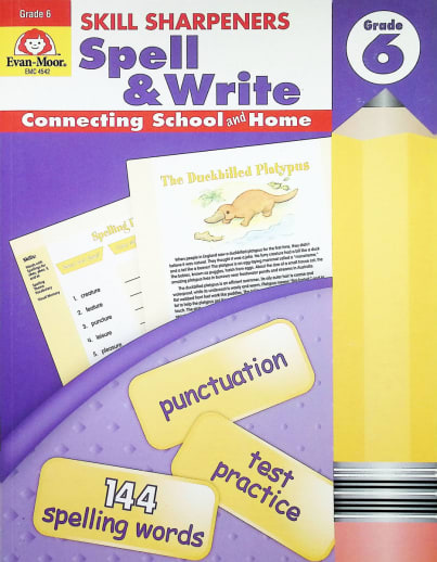 Evan-Moor Skill Sharpeners Spell & Write (Grade 6)