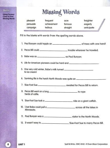 Evan-Moor Skill Sharpeners Spell & Write (Grade 6) - Image 4