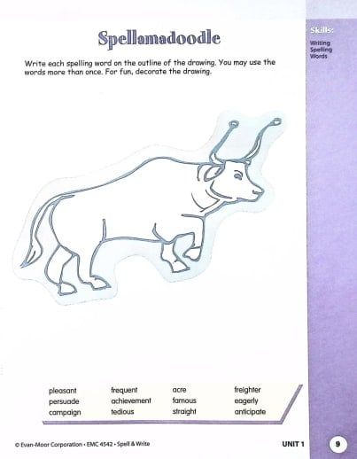 Evan-Moor Skill Sharpeners Spell & Write (Grade 6) - Image 5
