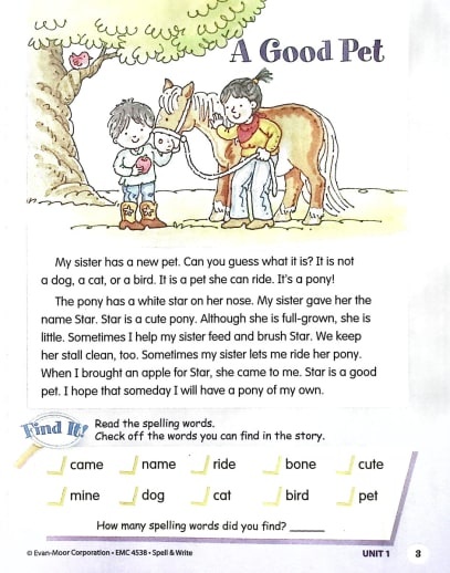 Evan-Moor Skill Sharpeners Spell & Write (Grade 2) - Image 2