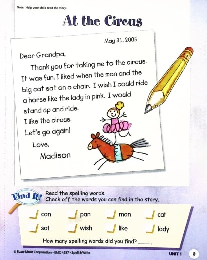 Evan-Moor Skill Sharpeners Spell & Write (Grade 1) - Image 2