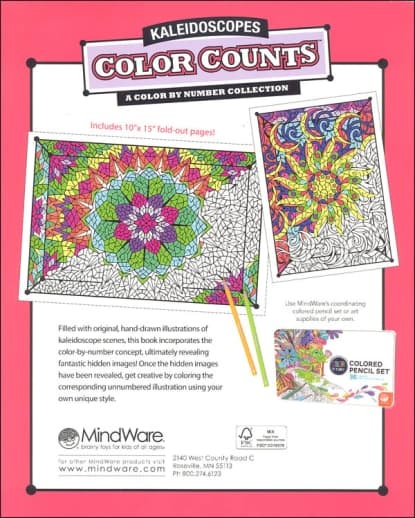 MindWare - Color By Number: Color Counts (Kaleidoscopes) - Image 2